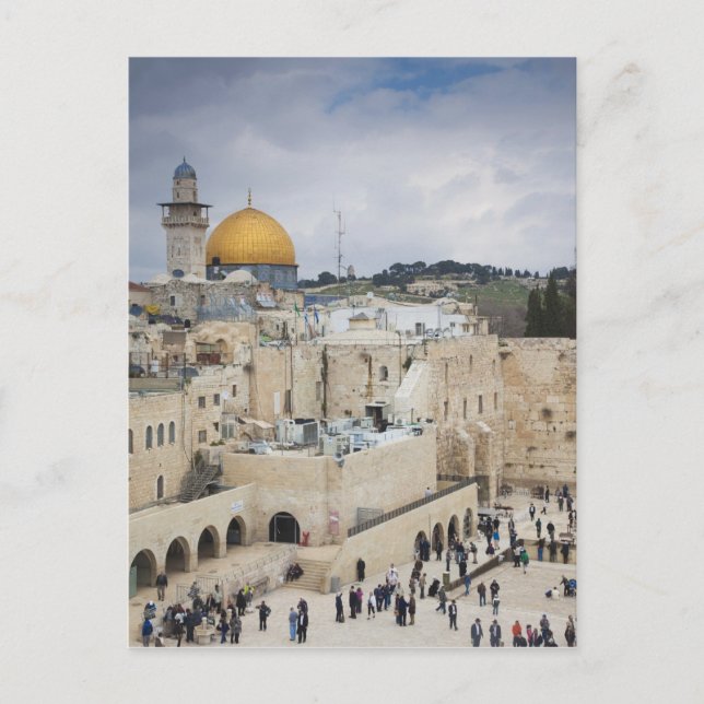 Visitors, Western Wall Plaza & Dome of the Rock Postcard (Front)