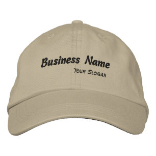 Visor Business Name Text Custom Tangerine Embroidered Hat