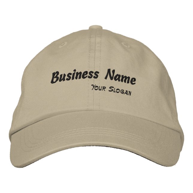 Visor Business Name Text Custom Tangerine Embroidered Hat (Front)