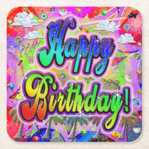 Vista Express Birthday Paper Coaster