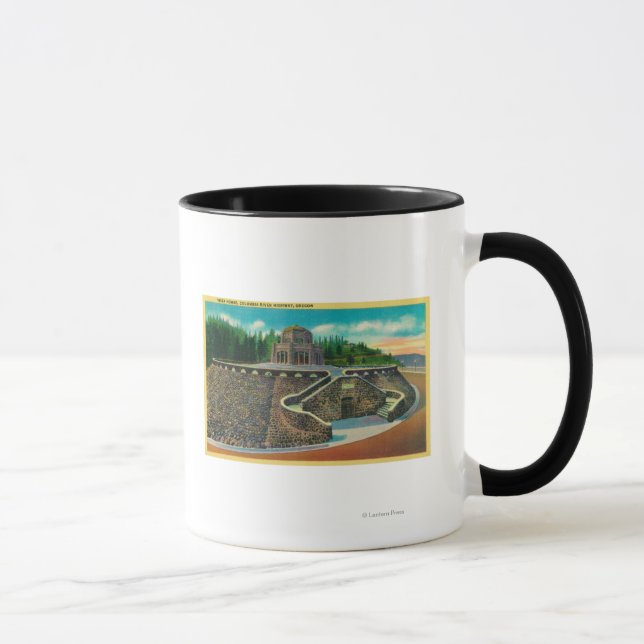 Vista House on Columbia River, Oregon Mug (Right)