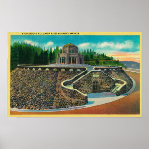 Vista House on Columbia River, Oregon Poster