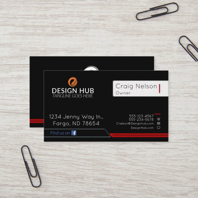 Visual art design business card (Front/Back In Situ)