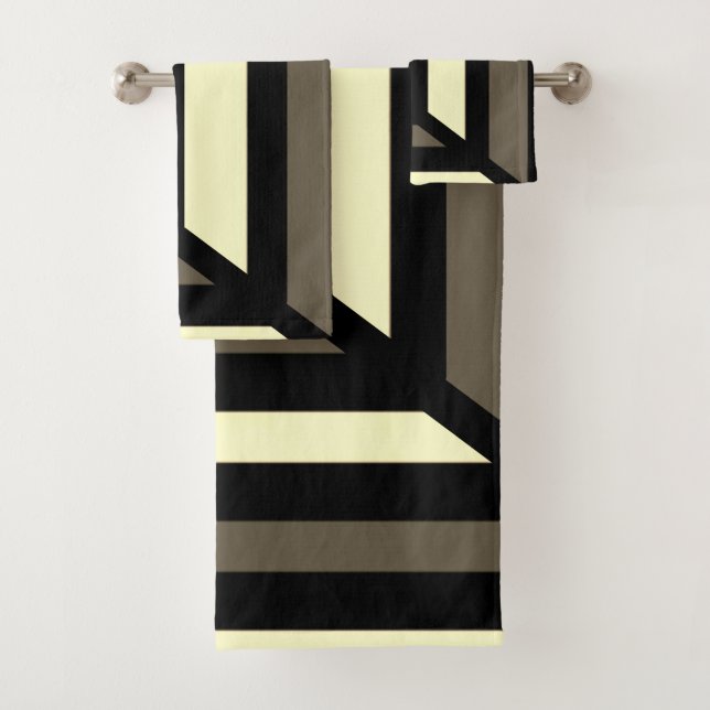 Visual Art Jail Bars Bath Towel Set (Insitu)