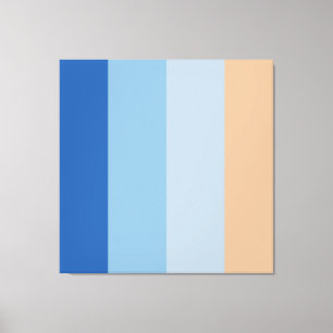 Visual Harmony - Classic Blue and Cappuchino Canvas Print