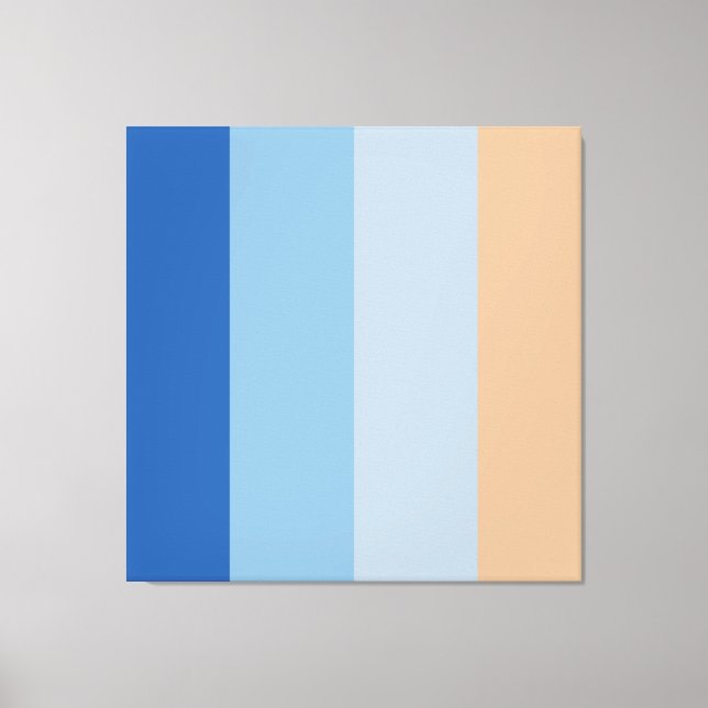 Visual Harmony - Classic Blue and Cappuchino Canvas Print (Front)