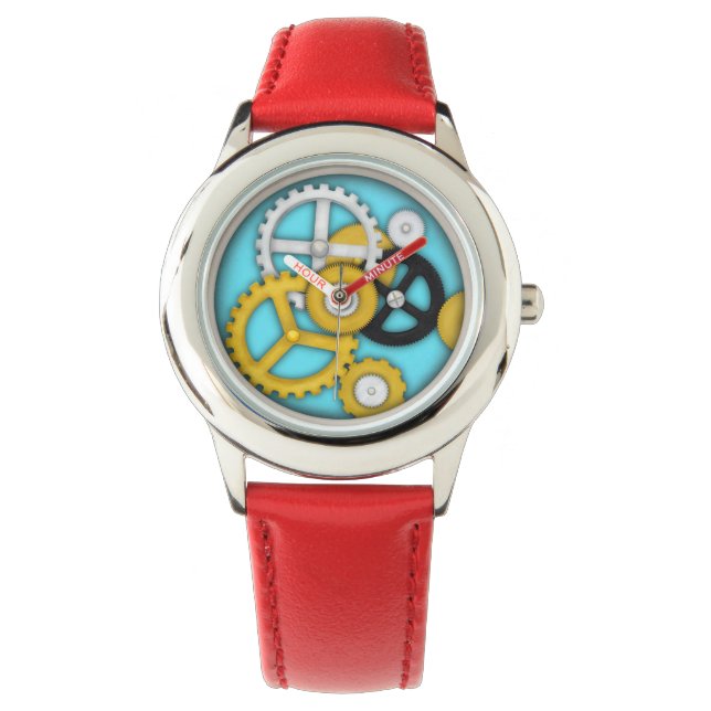 Visual Illusion Fake Clockwork Gears Mechanical Watch (Front)