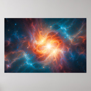 Visualisation of big bang in space poster