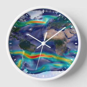 Visualisation Of Global Winds. Clock