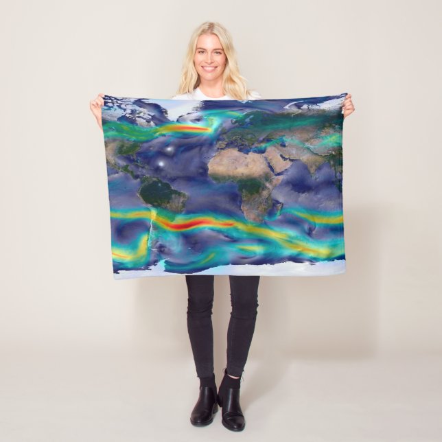 Visualisation Of Global Winds. Fleece Blanket (In Situ)