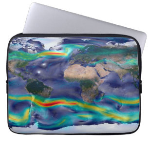 Visualisation Of Global Winds. Laptop Sleeve