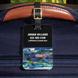Visualisation Of Global Winds. Luggage Tag