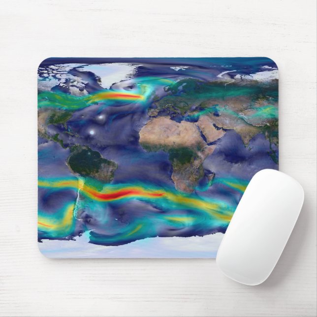 Visualisation Of Global Winds. Mouse Mat (With Mouse)