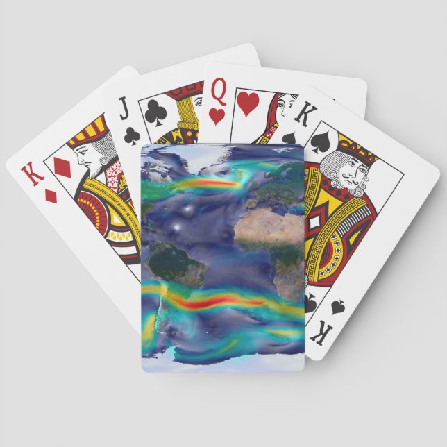 Visualisation Of Global Winds. Playing Cards (Back)