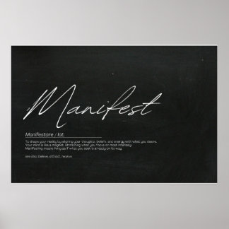 Visualise, Create, Manifest: Inspirational Art  Poster