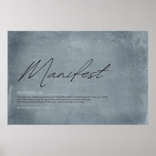 Visualise, Create, Manifest: Inspirational Art  Poster