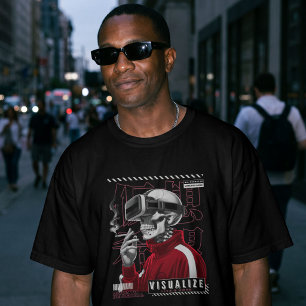 Visualise Life's Hope – Cyberpunk Skeleton VR Stre T-Shirt