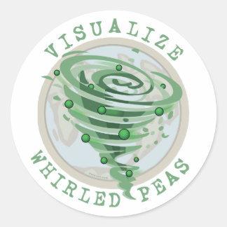 Visualise Whirled Peas Classic Round Sticker