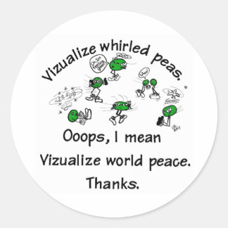 Visualise Whirled Peas Classic Round Sticker