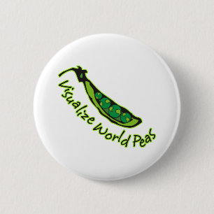 Visualise World Peas 6 Cm Round Badge