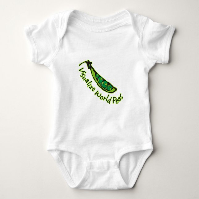Visualise World Peas Baby Bodysuit (Front)