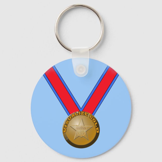 Visualize a Gold Medal Performance Key Ring (Front)