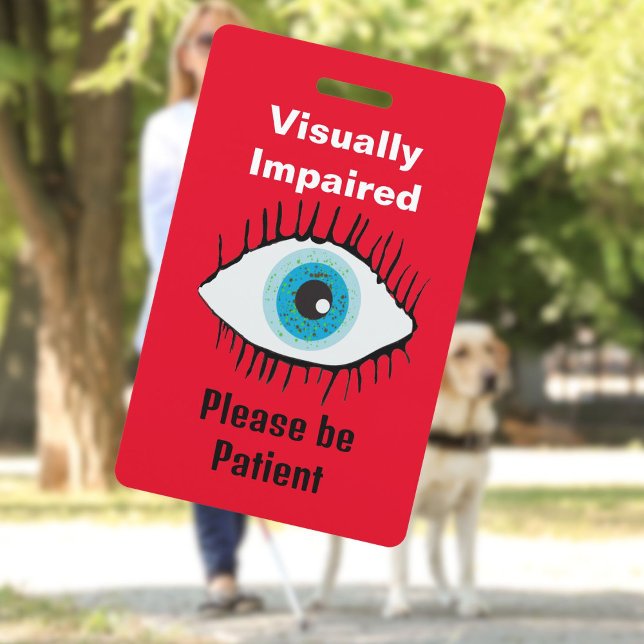 Visually Impaired Lanyard Low Vision ID identify ID Badge (Visually Impaired Lanyard)