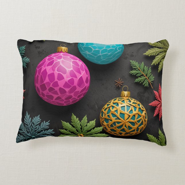  VisualNest Christmas Throw Pillow (Back)