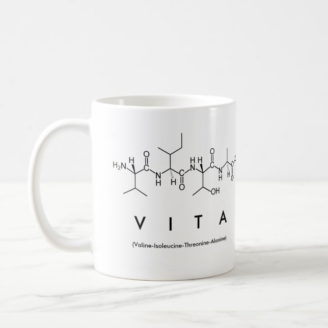 Vita peptide name mug (Left)