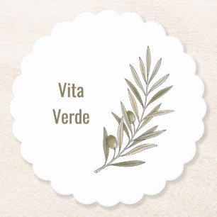 Vita Verde Collection White Paper Coaster