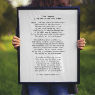 Vitai Lampada Newbolt Poem Poster