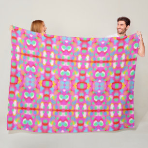 Vital, friendly spring colours fleece blanket