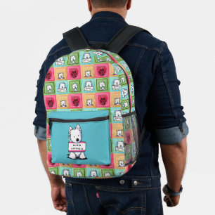 Vital Signs Westie KiniArt  Printed Backpack