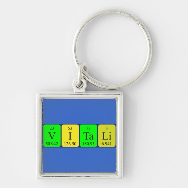 Vitali periodic table name keyring (Front)