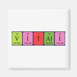 Vitali periodic table name magnet