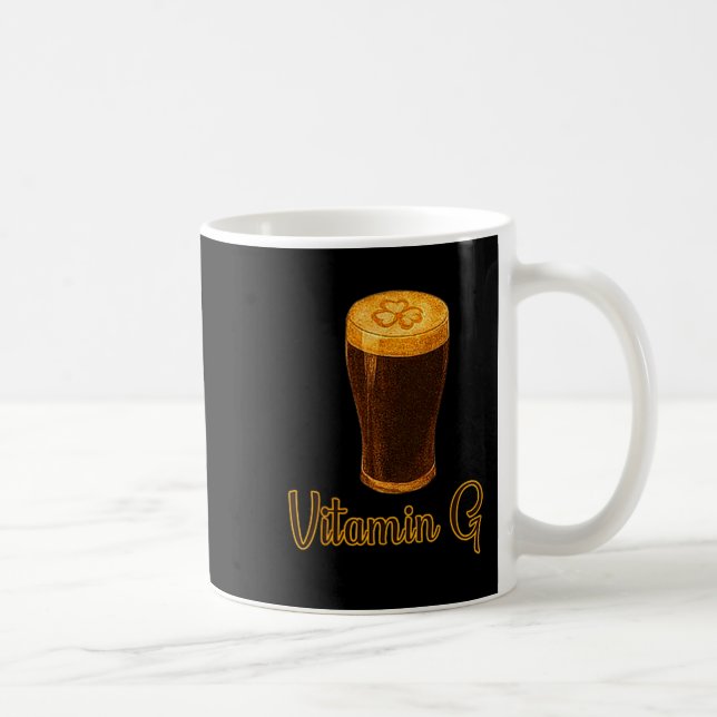 Vitamin Beer Lucky Shamrock Funny Patrick’s Day Me Coffee Mug (Right)