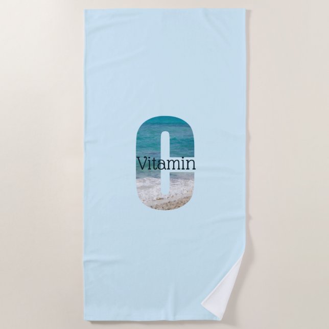 Vitamin C Beach Scene Towel (Front)