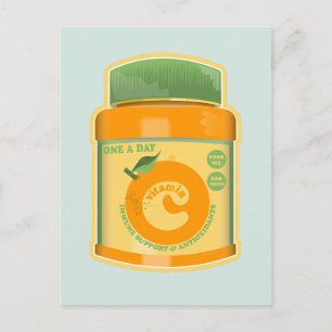 Vitamin C wellness Postcard