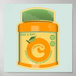Vitamin C wellness Poster