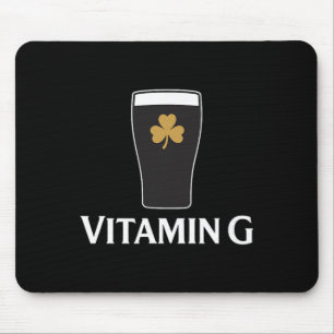 Vitamin G Stout Beer Irish Drinking Shamrock St Pa Mouse Mat