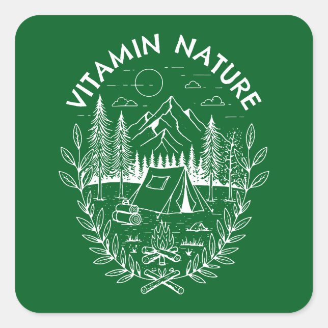 Vitamin Nature Square Sticker (Front)