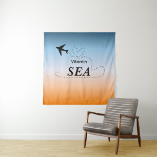 Vitamin Sea Orange Summer Colour Tapestry