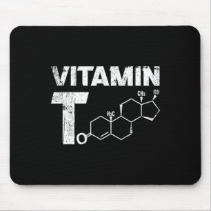 Vitamin T Testosteron Bodybuilding Gym Fitness Tra Mouse Mat