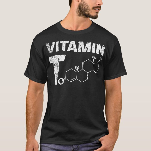 Vitamin T Testosteron Bodybuilding Gym Fitness Tra T-Shirt (Front)