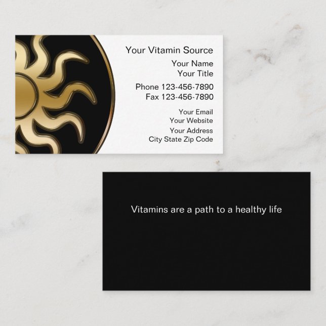 Vitamins Business Card (Front/Back)