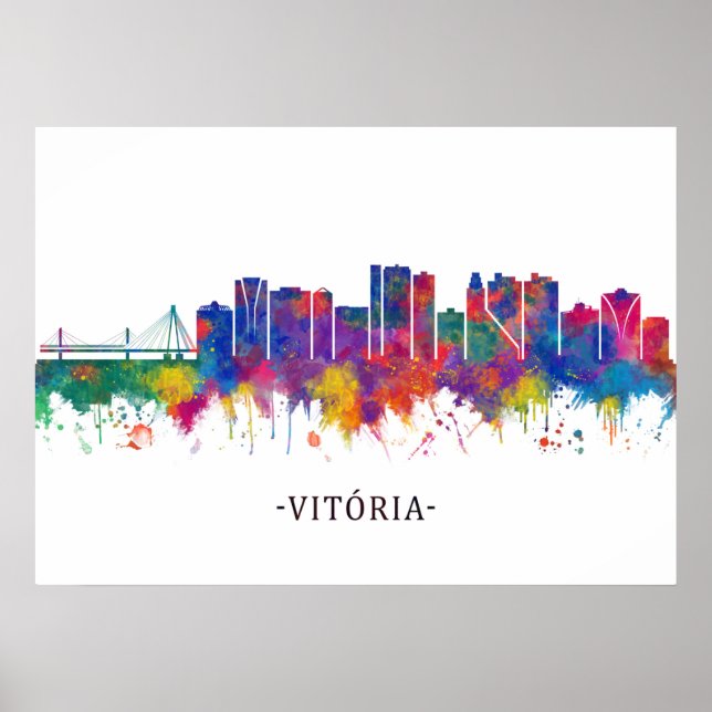 Vitoria Brazil Skyline Poster (Front)