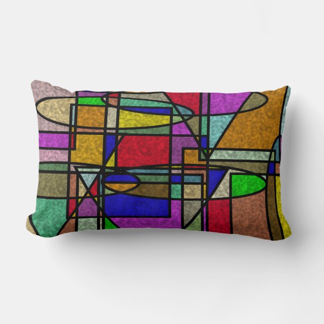 Vitral Stained Glass Lumbar Cushion (Front)