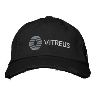 VITREUS Distressed Chino Twill Cap   BLACK