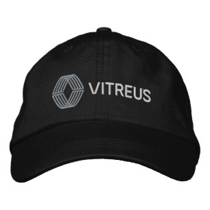 VITREUS Embroidered Basic Adjustable Cap   Black