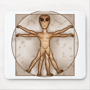 Vitruvian Alien Mouse Mat
